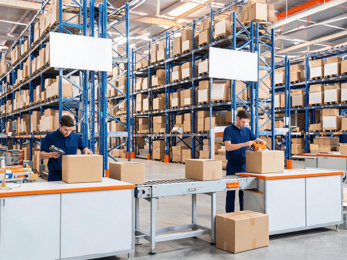 RUFEIDA consolidation warehouse staff packing parcels